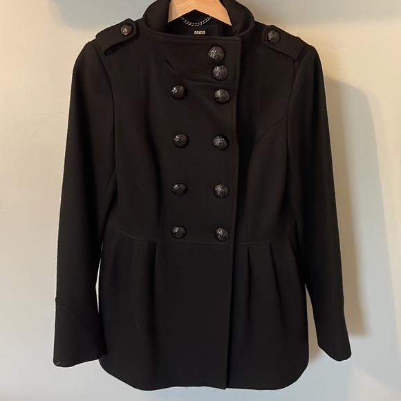 Miss Sixty M60 Medium Wool Pea Coat - Black - Picture 3 of 6